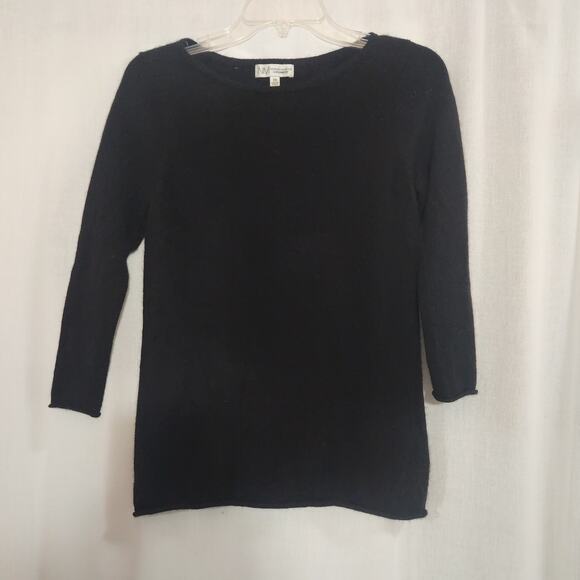 Neiman Marcus Black Chashmere Sweater XS - Picture 1 of 7